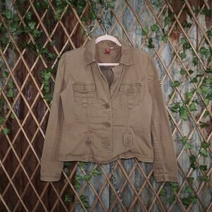 Large - Vintage Y2K SO button femme 2000s brown jacket